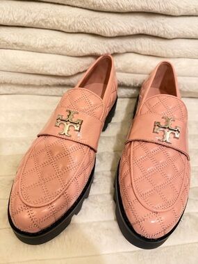 NEW Tory Burch Mini Everly Chunky Quilted Patent Loafers Women's,